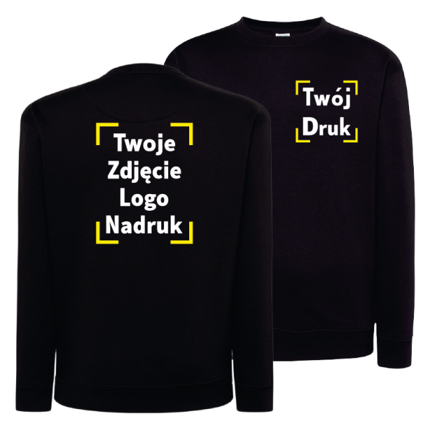 Bluza bez kaptura z własnym nadrukiem