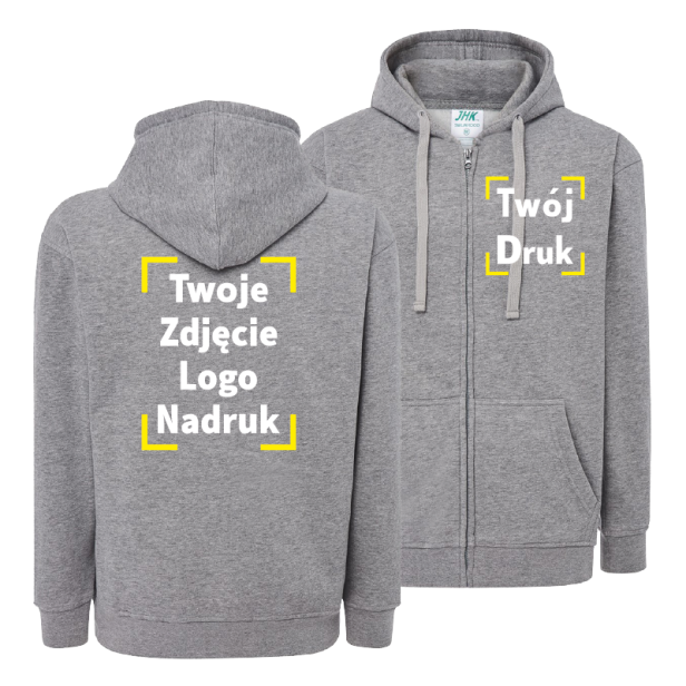 Bluza rozpinana z własnym nadrukiem