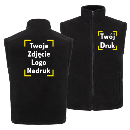 Kamizelka polarowa z własnym nadrukiem